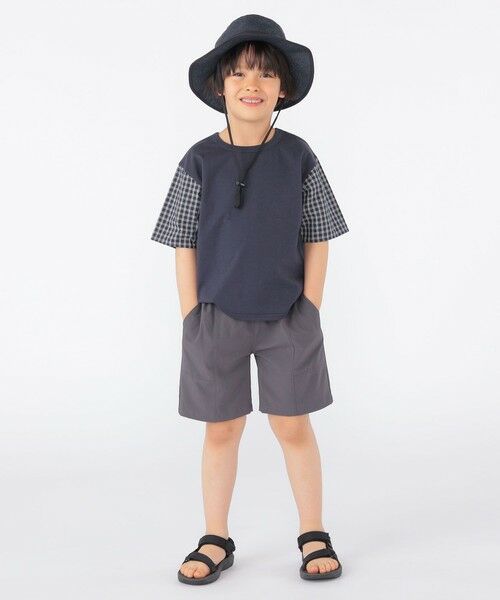 SHIPS / シップス Tシャツ | SHIPS KIDS:100〜130cm / チェック 切替 半袖 TEE | 詳細17