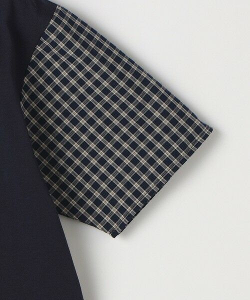 SHIPS / シップス Tシャツ | SHIPS KIDS:140〜160cm / チェック 切替 半袖 TEE | 詳細4