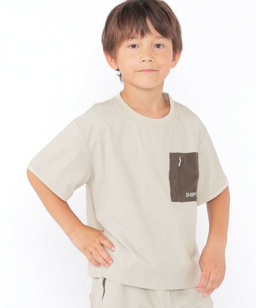 SHIPS / シップス Tシャツ | SHIPS KIDS:100〜130cm / 〈UVカット〉ドライ ポケット TEE | 詳細2