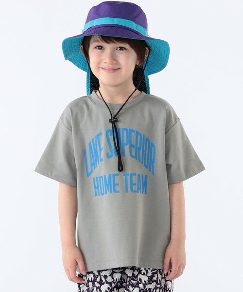 SHIPS / シップス Tシャツ | SHIPS KIDS:100〜130cm /〈接触冷感/吸水速乾〉ロゴ 半袖 TEE(ライトグレー)