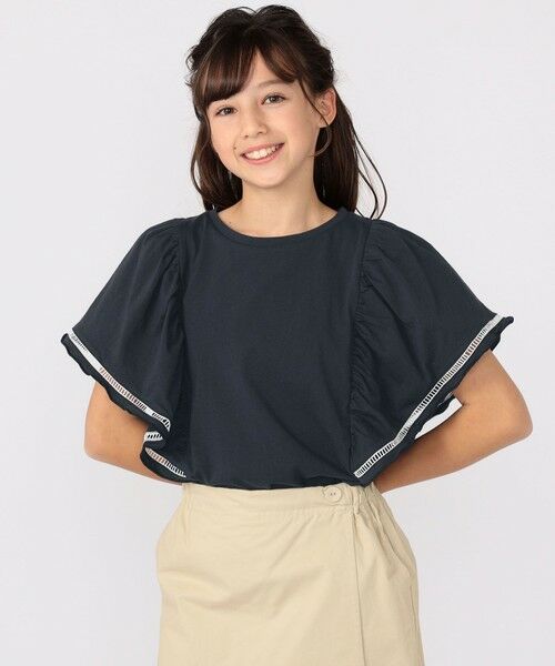SHIPS / シップス Tシャツ | SHIPS KIDS:140〜150cm / はしご レース 半袖 TEE(ネイビー)