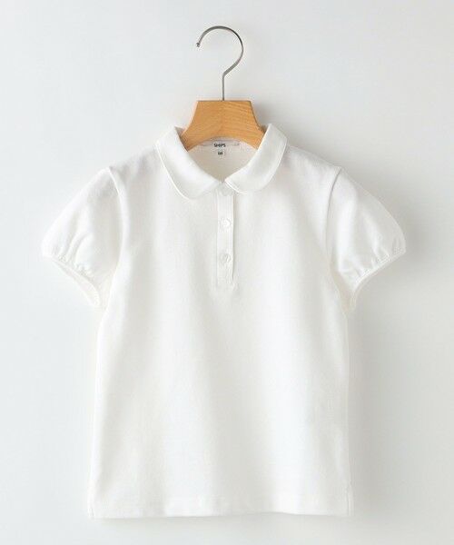SHIPS / シップス Tシャツ | SHIPS KIDS:100〜130cm / 鹿の子 パフスリーブ ポロシャツ(ライトホワイト)