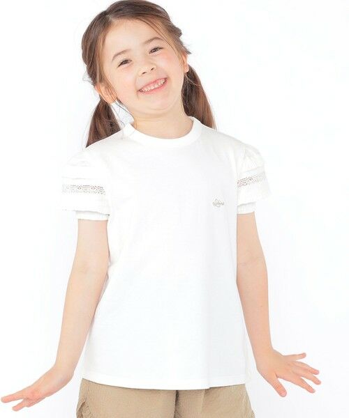 SHIPS / シップス Tシャツ | SHIPS KIDS:100〜130cm/袖レース デザイン Tシャツ | 詳細2