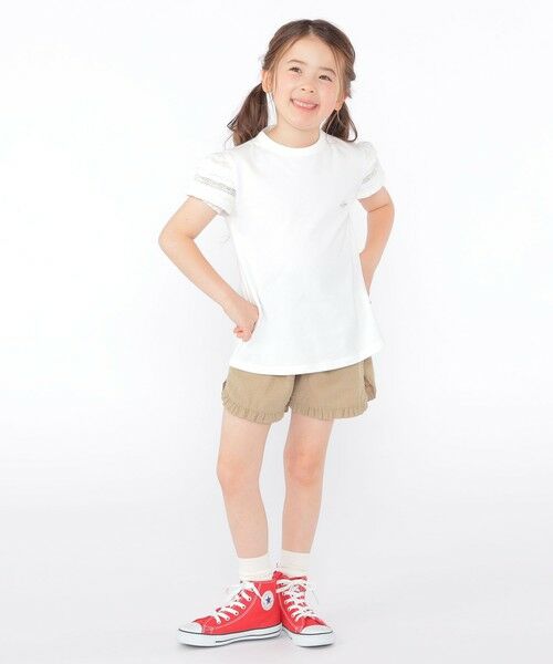 SHIPS / シップス Tシャツ | SHIPS KIDS:100〜130cm/袖レース デザイン Tシャツ | 詳細4