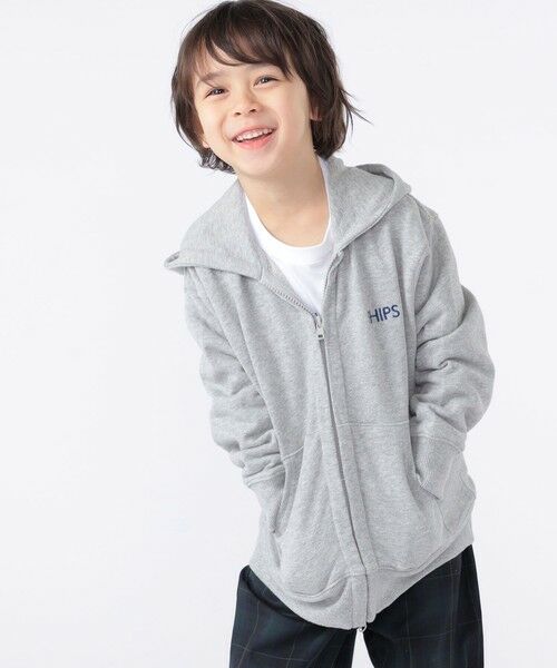 SHIPS / シップス カーディガン・ボレロ | SHIPS KIDS:100〜130cm / ロゴ フード ジップ パーカ | 詳細2