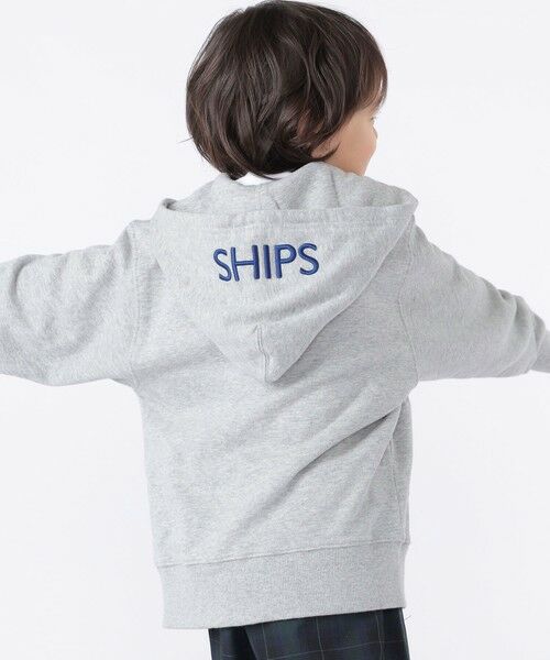 SHIPS / シップス カーディガン・ボレロ | SHIPS KIDS:100〜130cm / ロゴ フード ジップ パーカ | 詳細4