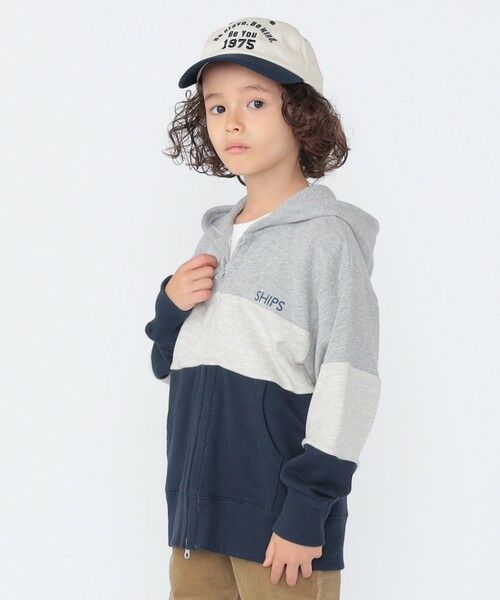 SHIPS / シップス カーディガン・ボレロ | SHIPS KIDS:100〜130cm / ロゴ フード ジップ パーカ | 詳細14