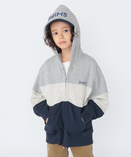 SHIPS / シップス カーディガン・ボレロ | SHIPS KIDS:100〜130cm / ロゴ フード ジップ パーカ | 詳細18