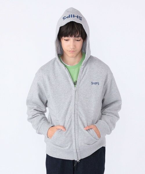 SHIPS / シップス カーディガン・ボレロ | SHIPS KIDS:140〜160cm / ロゴ フード ジップ パーカ | 詳細2