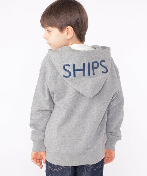 SHIPS / シップス カーディガン・ボレロ | SHIPS KIDS:100〜130cm / ロゴ フード ジップ パーカー | 詳細1