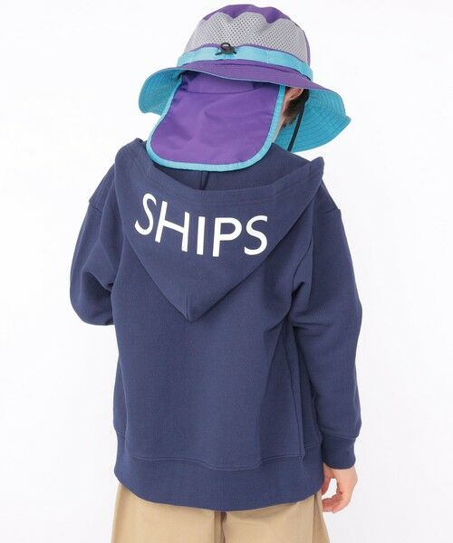 SHIPS / シップス カーディガン・ボレロ | SHIPS KIDS:100〜130cm / ロゴ フード ジップ パーカー | 詳細10