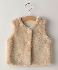 SHIPS / シップス ベスト | SHIPS KIDS:80〜90cm / フェイクファー リバーシブル ベスト