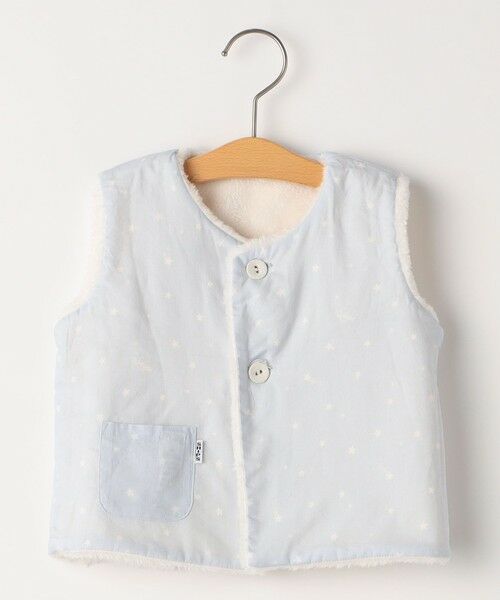SHIPS / シップス ベスト | SHIPS KIDS:80〜90cm / ベビー フェイクファー リバーシブル ベスト | 詳細1