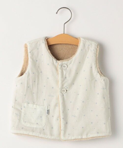 SHIPS / シップス ベスト | SHIPS KIDS:80〜90cm / ベビー フェイクファー リバーシブル ベスト | 詳細4