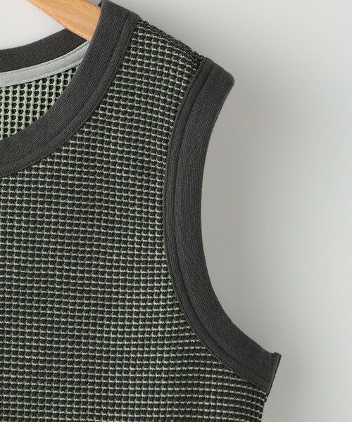 SHIPS / シップス タンクトップ | MOUN TEN.:160cm / バイカラー ワッフル タンクトップ | 詳細15