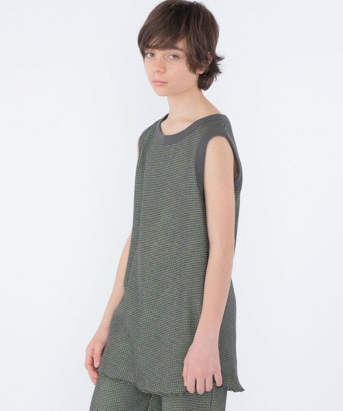 SHIPS / シップス タンクトップ | MOUN TEN.:160cm / バイカラー ワッフル タンクトップ | 詳細9