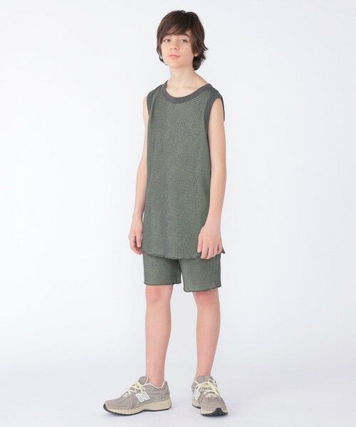 SHIPS / シップス タンクトップ | MOUN TEN.:160cm / バイカラー ワッフル タンクトップ | 詳細11