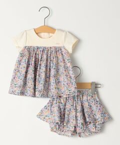 SHIPS / シップス ベビー・キッズグッズ | SHIPS KIDS:70〜80cm / フラワー 半袖 セット ロンパース