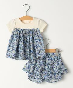 SHIPS / シップス ベビー・キッズグッズ | SHIPS KIDS:70〜80cm / フラワー 半袖 セット ロンパース