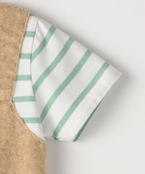 SHIPS / シップス ベビー・キッズグッズ | SHIPS KIDS:70〜80cm / フェイク オーバーオール ボーダー ロンパース | 詳細3