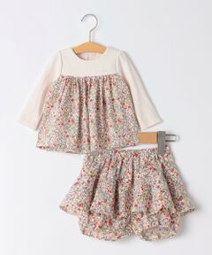 SHIPS / シップス ベビー・キッズグッズ | SHIPS KIDS:70〜80cm / フラワー 長袖 セット ロンパース