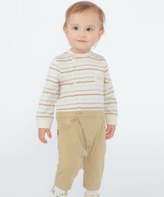 SHIPS / シップス ベビー・キッズグッズ | SHIPS KIDS:70〜80cm / オーガニック コットン ボーダー ロンパース