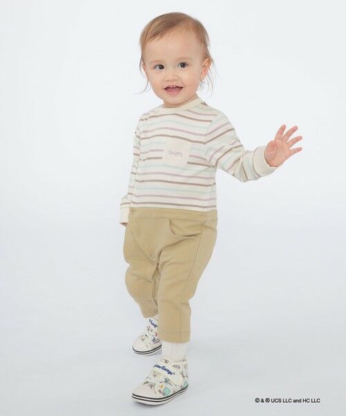 SHIPS / シップス ベビー・キッズグッズ | SHIPS KIDS:70〜80cm / オーガニック コットン ボーダー ロンパース | 詳細3