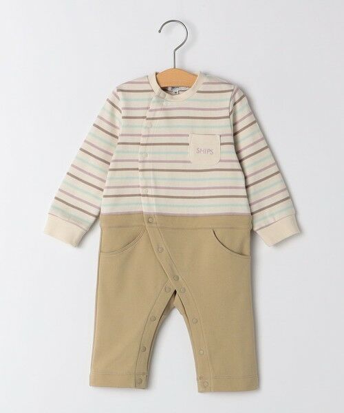 SHIPS / シップス ベビー・キッズグッズ | SHIPS KIDS:70〜80cm / オーガニック コットン ボーダー ロンパース | 詳細7