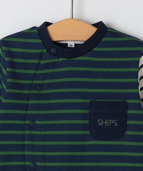 SHIPS / シップス ベビー・キッズグッズ | SHIPS KIDS:70〜80cm / オーガニック コットン ボーダー ロンパース | 詳細10