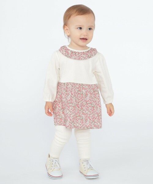 SHIPS / シップス ベビー・キッズグッズ | SHIPS KIDS:70〜80cm / フラワー レギンス セットロン パース(ピンク系)