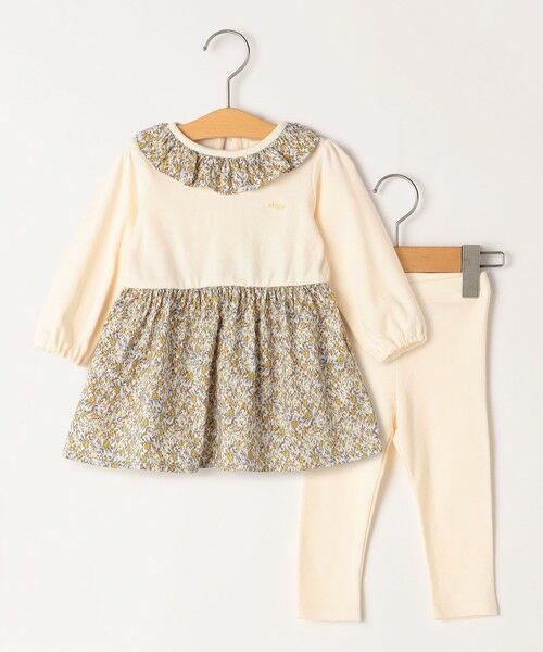 SHIPS / シップス ベビー・キッズグッズ | SHIPS KIDS:70〜80cm / フラワー レギンス セットロン パース(イエロー系)