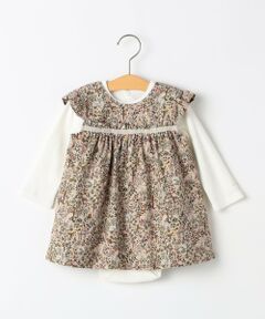 SHIPS / シップス ロンパース | SHIPS KIDS:70〜80cm / コーデュロイ ジャンスカ× テレコ ロンパース セット