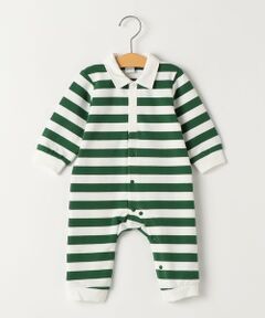 SHIPS / シップス ロンパース | SHIPS KIDS:70〜80cm / ボーダー ラガーシャツ ロンパース