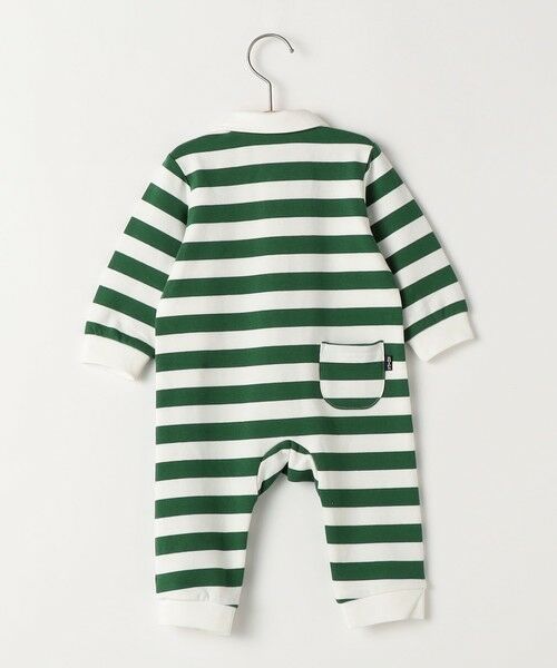 SHIPS / シップス ロンパース | SHIPS KIDS:70〜80cm / ボーダー ラガーシャツ ロンパース | 詳細1