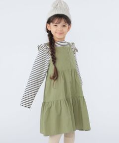 SHIPS / シップス ミニ・ひざ丈スカート | SHIPS KIDS:100〜130cm / コットン ジャンパー スカート