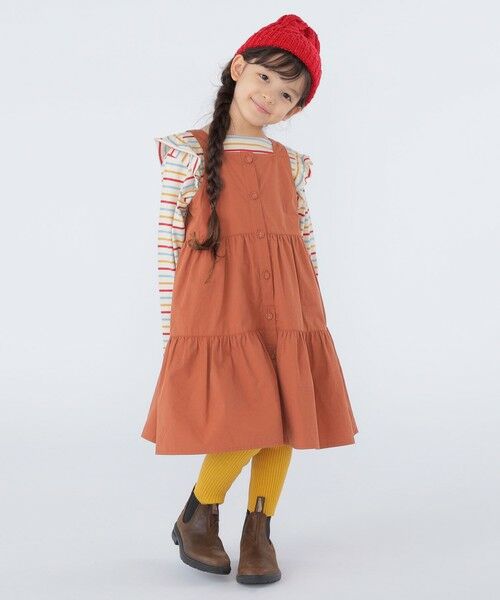 SHIPS / シップス ミニ・ひざ丈スカート | SHIPS KIDS:100〜130cm / コットン ジャンパー スカート | 詳細4