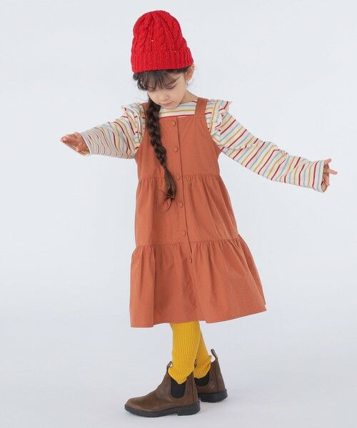 SHIPS / シップス ミニ・ひざ丈スカート | SHIPS KIDS:100〜130cm / コットン ジャンパー スカート | 詳細5