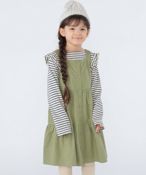 SHIPS / シップス ミニ・ひざ丈スカート | SHIPS KIDS:100〜130cm / コットン ジャンパー スカート | 詳細9