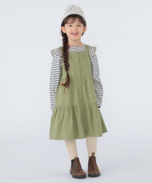 SHIPS / シップス ミニ・ひざ丈スカート | SHIPS KIDS:100〜130cm / コットン ジャンパー スカート | 詳細10