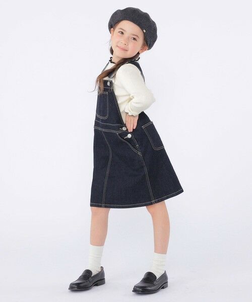 SHIPS / シップス ミニ・ひざ丈スカート | SHIPS KIDS:100〜130cm /デニム オーバーオール スカート | 詳細7