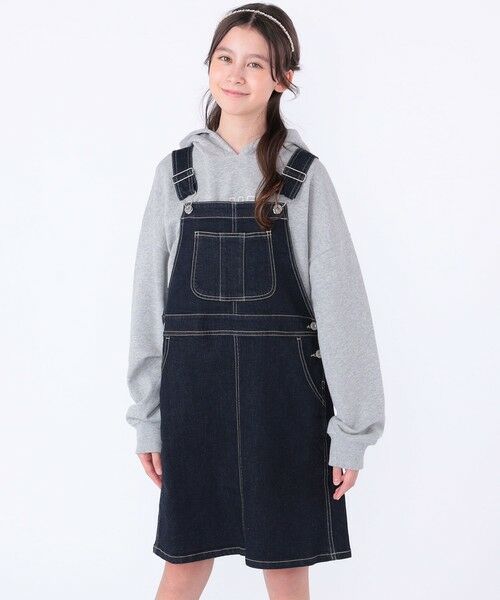SHIPS / シップス ミニ・ひざ丈スカート | SHIPS KIDS:140〜150cm /デニム オーバーオール スカート | 詳細1