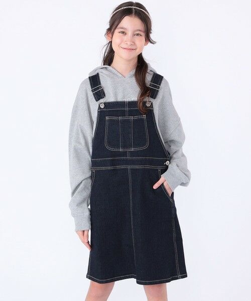 SHIPS / シップス ミニ・ひざ丈スカート | SHIPS KIDS:140〜150cm /デニム オーバーオール スカート | 詳細2