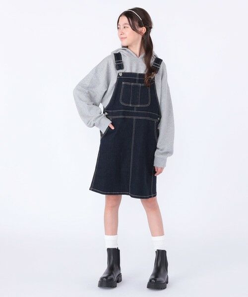 SHIPS / シップス ミニ・ひざ丈スカート | SHIPS KIDS:140〜150cm /デニム オーバーオール スカート | 詳細6