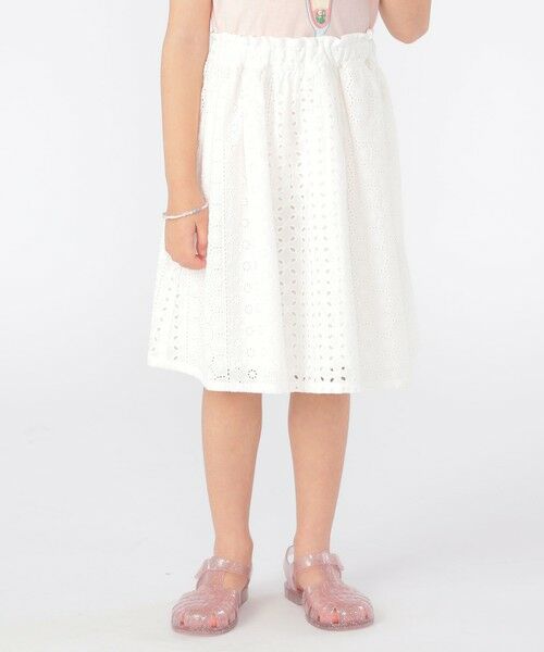 SHIPS / シップス ミニ・ひざ丈スカート | SHIPS KIDS:100〜130cm / レース ギャザー スカート | 詳細1