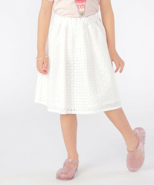 SHIPS / シップス ミニ・ひざ丈スカート | SHIPS KIDS:100〜130cm / レース ギャザー スカート | 詳細2
