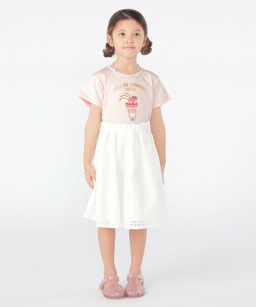 SHIPS / シップス ミニ・ひざ丈スカート | SHIPS KIDS:100〜130cm / レース ギャザー スカート | 詳細3