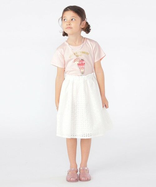 SHIPS / シップス ミニ・ひざ丈スカート | SHIPS KIDS:100〜130cm / レース ギャザー スカート | 詳細4