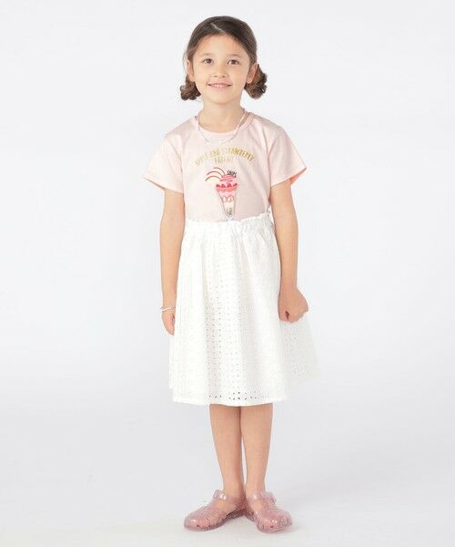 SHIPS / シップス ミニ・ひざ丈スカート | SHIPS KIDS:100〜130cm / レース ギャザー スカート | 詳細7