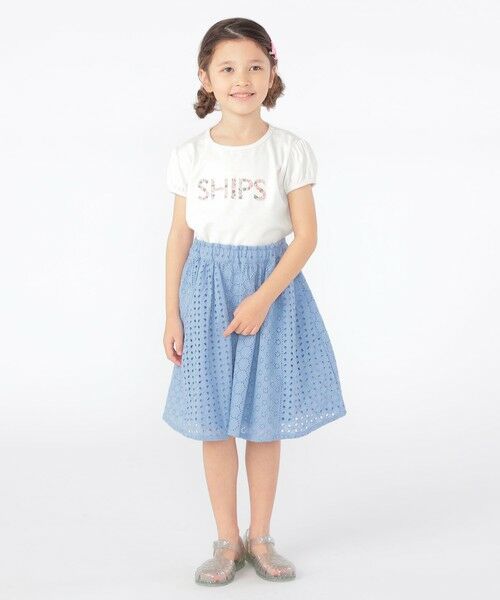 SHIPS / シップス ミニ・ひざ丈スカート | SHIPS KIDS:100〜130cm / レース ギャザー スカート | 詳細18