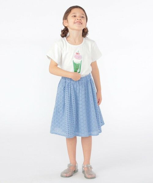 SHIPS / シップス ミニ・ひざ丈スカート | SHIPS KIDS:100〜130cm / レース ギャザー スカート | 詳細22
